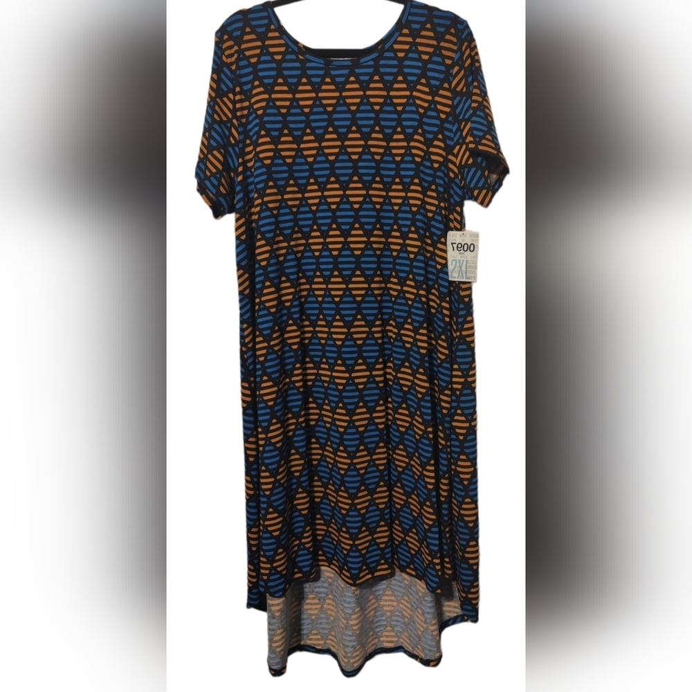Blue Orange & Black Dress